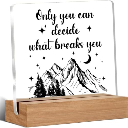 Acotar Merch Acrylic Plaque Fourth Wing Merch Mountain Stars Moon Decor for Women Book Lovers Office Home Desk