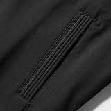 Allthemen Men's Casual Smart Jacket Stand Collar Button Down Outerwear Lightweight Summer Bomber Jackets Outdoor Black L - Image 5