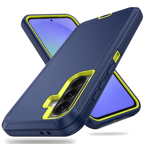 ACAGET Case for Samsung A36 Heavy Duty with Port Anti Dust Plug Matte Protective Phone Cases for Galaxy A36 6.7' Shockproof Dual Layer Rubber Bumper Shell + PC Cover for Samsung Galaxy A36, Blue/Green