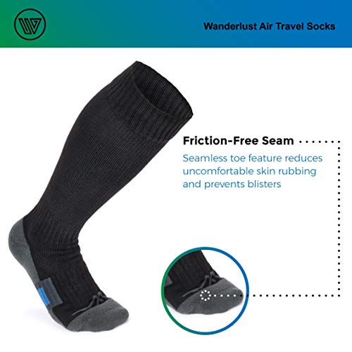 Wanderlust Air Travel Compression Socks - Premium Graduated Support Stockings For Men & Women - Prevents Swelling, Pain, Edema, & DVT! Great For Nurses, Airplane Flight, Running, Maternity, & More! - Thumbnail 6