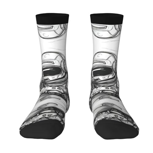 IPPONGET Monochrome Sketch Style Gaming Print Adult Socks Single Side Thick Warm Unisex Socks For Workouts And Everyday Wear, 3 Black, One Size