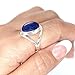 JEWELOPORIUM Blue Lapis Lazuli Silver Ring Size 7, 925 Sterling Silver Ring for Women, Genuine Oval Gemstone Handmade Jewelry