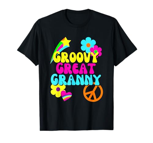 Groovy Great Granny, 1960s, 1970s Hippie Grandmother Gift T-Shirt