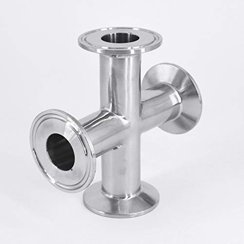 3/4" 19mm Pipe OD x 1.5" Tri Clamp Cross 4 Ways Splitter SUS 304 Stainless Fitting Homebrew Beer Wine