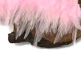 1 Yard - Light Pink Rooster Neck Hackle Saddle Feather Wholesale Trim DIY Craft Wedding Dress | Moon