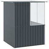 IKAYAA Pajareras Exterior en Jardin, Jaula Grande para Pájaros, Pajarera Metálica de Exterior, Voladera para Pájaros, Voladera de Jardín para Aves Exóticas 165 x 167 x 200 cm Antracita