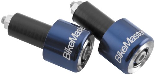 BikeMaster Anodized Aluminum Billet Bar Ends, Blue