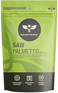 Saw Palmetto Capsules 3000mg 180 Capsules UK Made. Pharmaceutical Grade Supplement