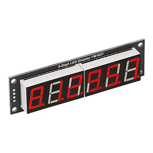 LED Display Board Accessory, Red Digital Tube Module 0.56in 6 Digit 7 Segment 5V for Machine