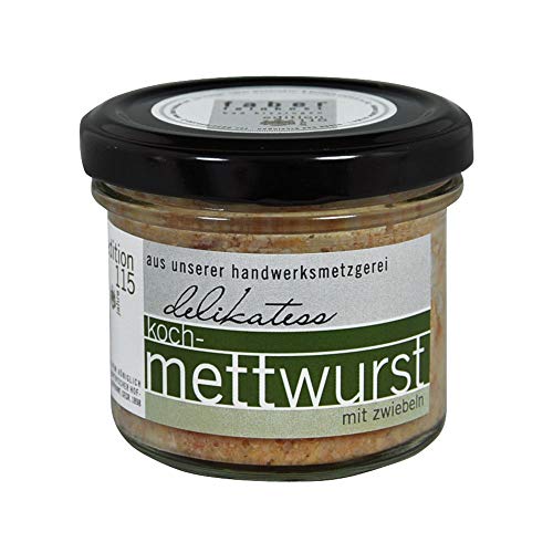 Delikatess Kochmettwurst mit Zwiebeln (100g) Cover