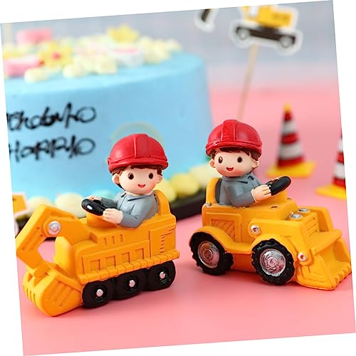 Toyvian 4 Pcs Enfeite De Escavadeira Brinquedos Para Crianças Brinquedos De Rapaz Festa Da Construçã