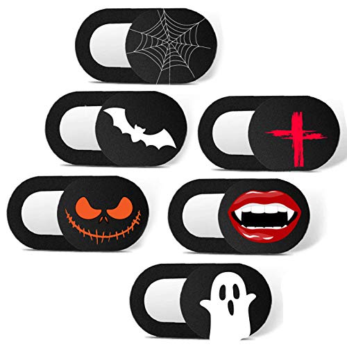 IMNEXT2U Laptop Camera Cover Slide 3 Pack Ultra Thin Slide Laptop Camera Cover for Echo Show, MacBook Pro, MacBook Air, Computer, Tablet, Mac Air, Chromebook, PC - Halloween