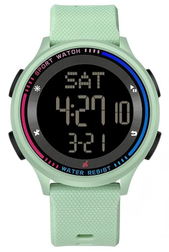 Montre numérique femme findtime rose étanche 5 ATM avec compte à rebours