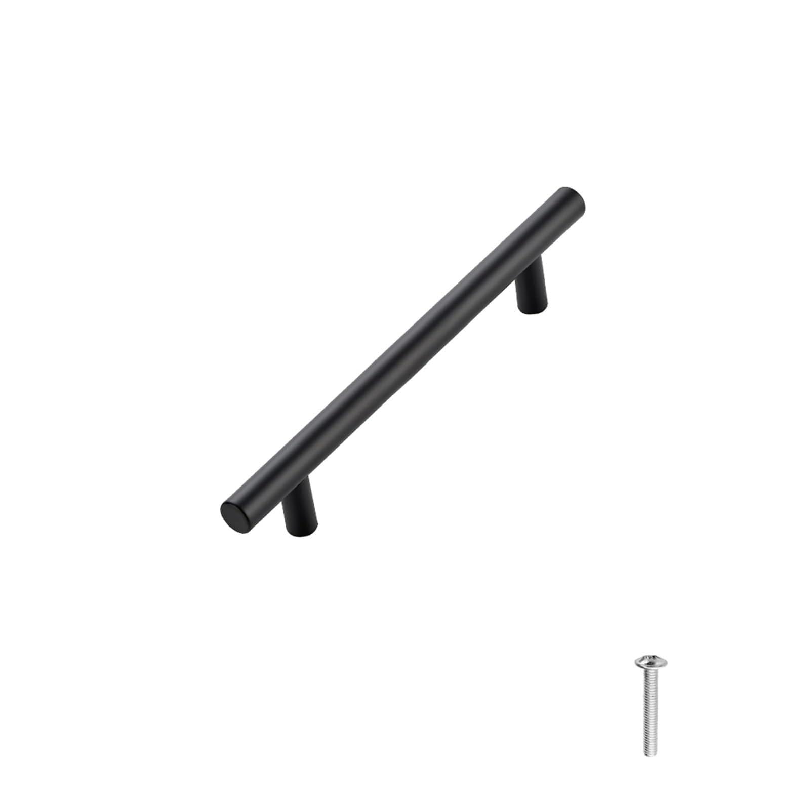 GYTTDERFL Kitchen Handles 2 件 Stainless Steel Cabinet Handles 10/15/20cm (4/6/ 7.8 Inch) Brushed Nickel/Black/Gold Cabinet Pulls - Drawer Pulls(Black-20cm(2Pcs))