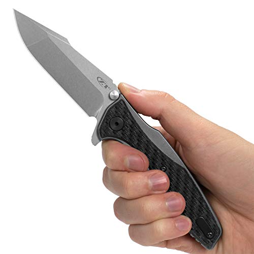 Zero Tolerance Hinderer CF Pocketknife; 3.5-Inch Blade of 20CV Stainless Steel; Titanium Handle with Glow-in-The-Dark Carbon Fiber Overlay, Frame Lock, Made in The USA (0393GLCF) - Image 9
