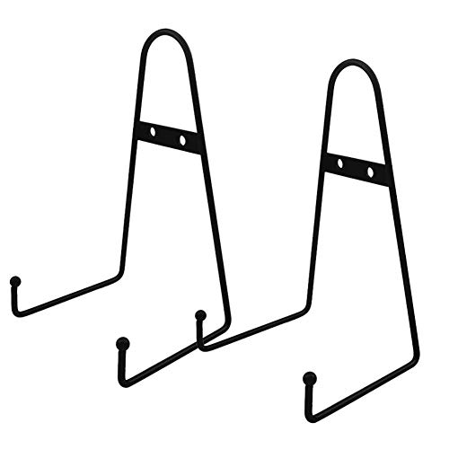 Lucky Farm 2 Stück Rutschfester Staffelei-Plattenhalter für Bilder, Untertassenplattenständer für das Display, Fotorahmen, schwarzes Eisen (8 Zoll) Cover