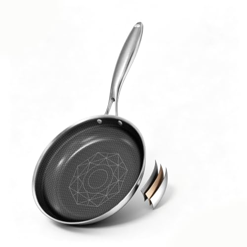 Image of COOKER KING 10-Inch Stainless Steel Pan, Hybrid Nonstick Frying Pan