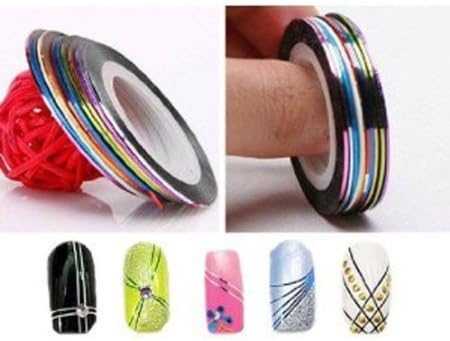 CyberStyle(TM) New 10pcs Nail Art Tape Stripe Decoration Sticker Hologram