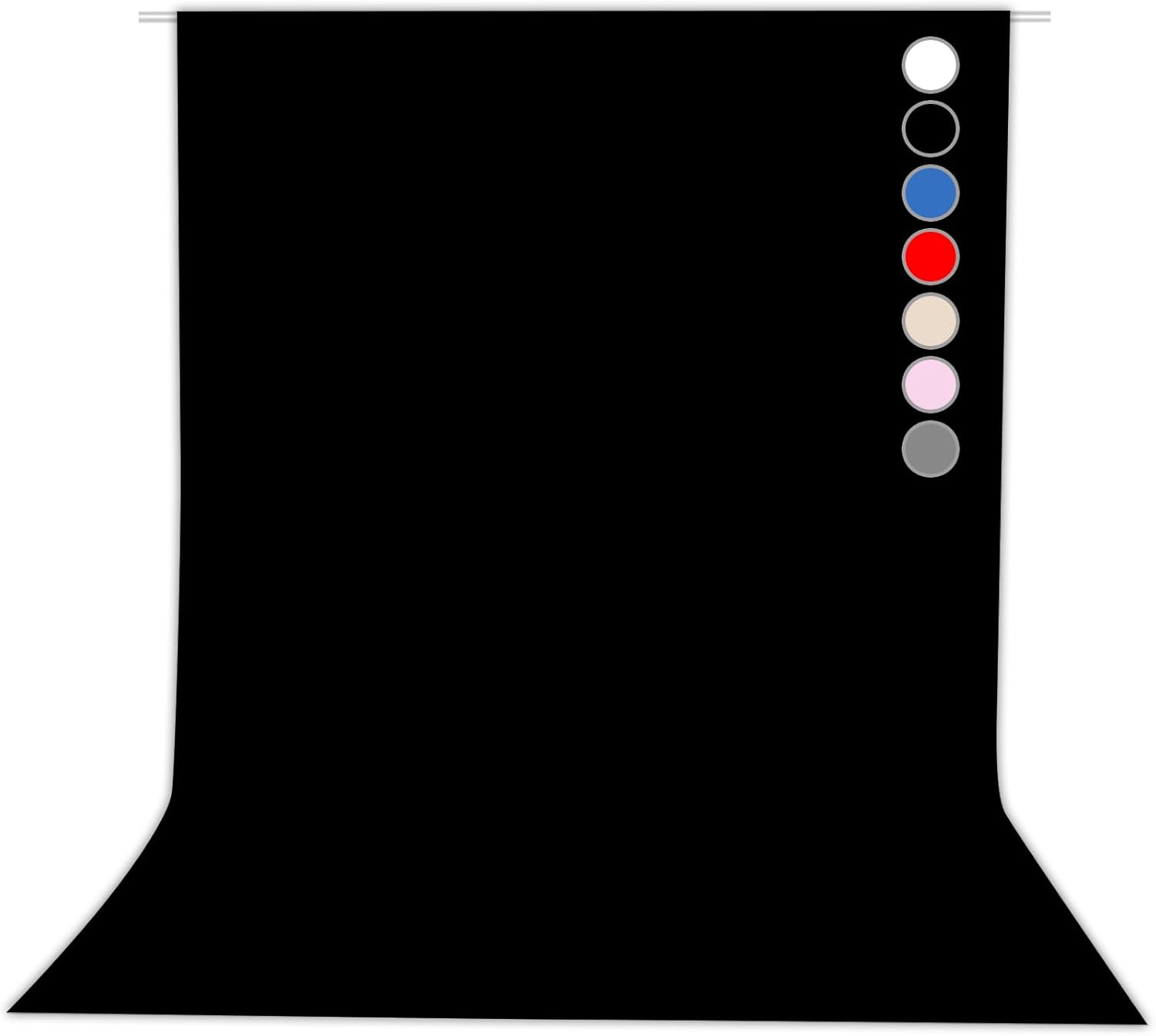 Fondo Fotográfico Negro 6x9 pies de Poliéster para Estudio