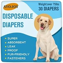 Dog Diapers Male Small 50 Ct, Male Dog Diapers Disposable with Wetness Indicator