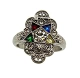 T168 OES Stainless Steel Ring Order Eastern Star Past Matron O.E.S. Worthy Sister (7)