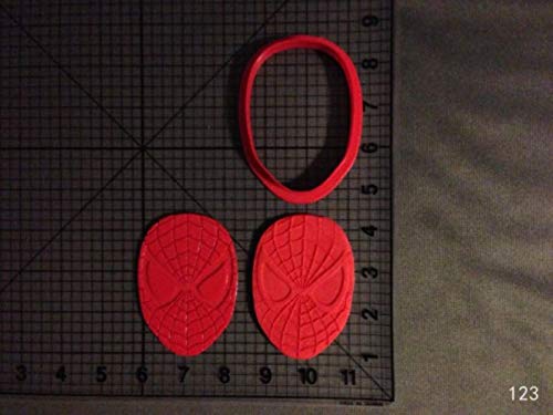 Film Super Hero Spider Face Eyes Spider Web Cookie Cutter Set Made 3D Imprimé Fondant Cupcake Top Cake Cutter Outil De Décoration, Spiderman Face 5 Pouces Cover
