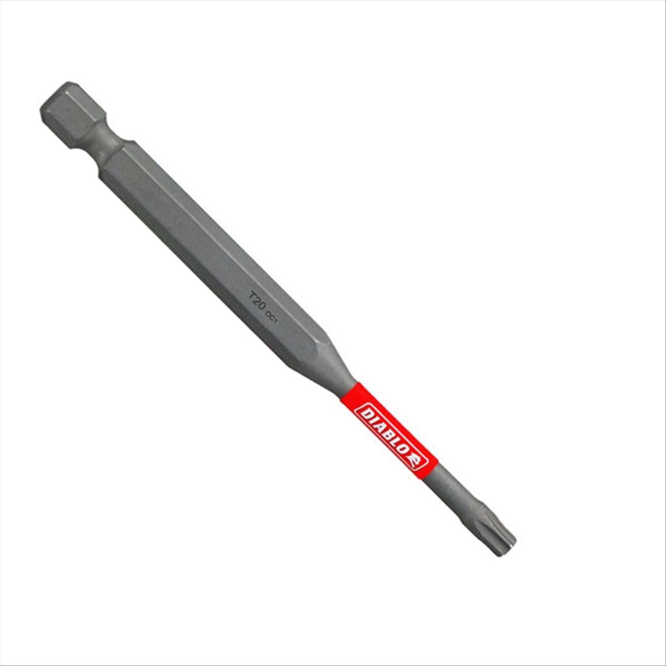 Diablo Torx Drive Bits with MaxTorque Zone for Maximum Performance - Optimized Tip, Laser Engraved Type and Size - 1/4" Hex, 3-1/2" Length, T20 Head, 2-Pack - DT2035P2