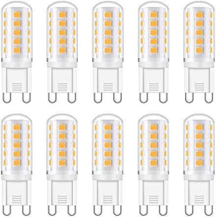 Gainwin G9 LED Bulbs, 5W, 400LM, Cool White 6000K, 40W Halogen Bulbs Equivalent, Non Dimmable, No Flicker, 360° Beam Angle, Energy Saving Light Bulbs Lamps for Home Ceiling Lights (Pack of 10)