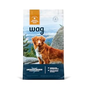 Amazon Brand – Wag Dry Dog Food Chicken & Sweet Potato, Grain Free 4 lb Bag