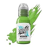 World Famous Tattoo Ink Limitless - Light Green 1 - Professional Tattoo Ink & Tattoo Supplies - Skin-Safe Permanent Tattooing in Bold Shades - Vegan & Non-Toxic (1 oz)