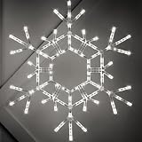 Kringle Traditions 36" Folding Cool White Snowflake Decoration LED Lights Large Snowflake Decorations Outdoor Lights (36" Cool White Snowflake)