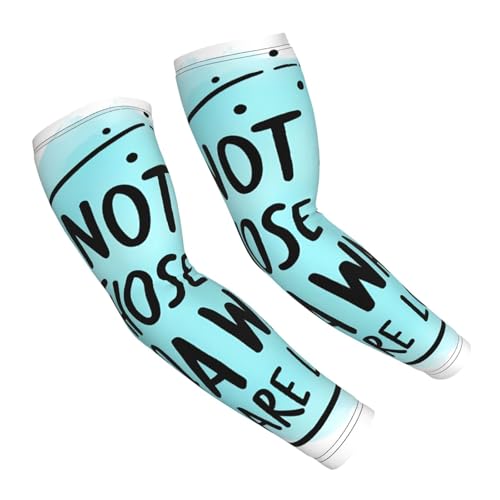 Nuzjahu Not All Who Wander Are Lost1 for Arm Sleeves for Men Women UV Sun Protection UPF 50 Sports Compression Sun Sleeves for Outdoor Activities