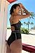 BECCA Color Sheen - Women's One Piece Swimsuit, Sexy Satin, Bathing Suits for Women, Black, Medium