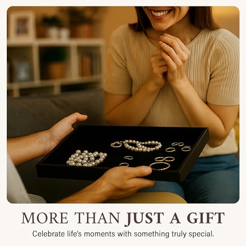 RJ Displays Stackable Jewelry Tray Set, Stackable Plastic Jewelry Organizer Tray, Jewelrys Drawer, Drawers Inserts, Earring Organizer for Women Perfect Trays 14.75x8.25x1 in (Black, 6 Pack) by RJ Displays - Image 7