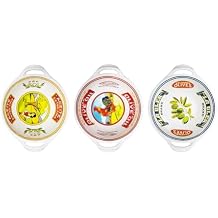 Le Cadeaux Luxury Melamine Assorted Handled Bowls, Set of 3, Vintage Olive