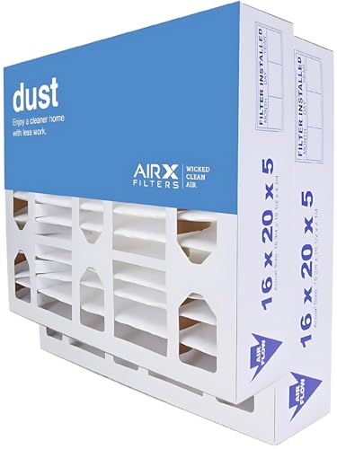 AIRx Filters Dust 16x20x5 Media Air Filter MERV 8 Replacement for Honeywell FC100A1003 209894 FC35A1035 2-Pack