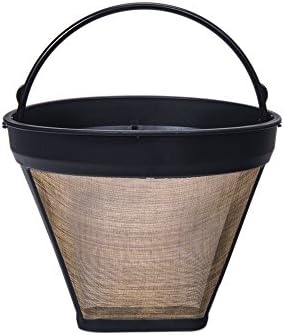 GYBER #4 Permanent Gold-tone Coffee Filter for KRUPS Coffeemakers Cone Shape 12-Cup Original Quality