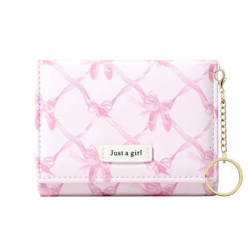 Image of Sunwel Fashion Cute Coquette Bow Wallet with Key-chain for Women Girls