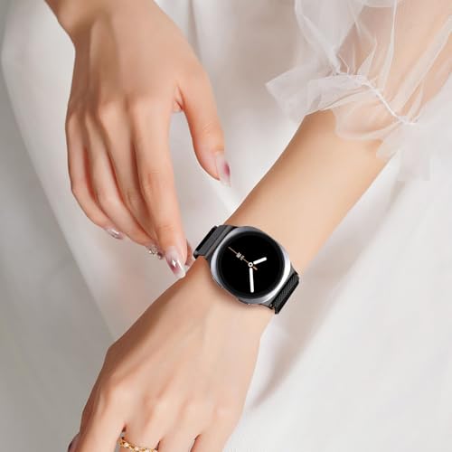 Image of VEMIGON Milanese Loop Metal Band Compatible with Samsung Galaxy Watch 8 40mm 44mm / Watch 8 Classic 46mm, Mesh Magnetic Stainless Steel Replacement Strap (Watch Not Included)