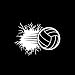 WYZJ-Autocollants de mode Autocollants de voiture Intéressant Volley-ball de volley-ball de volley-ball de volley-ball de Volley-ball PVC Accessoires de protection solaire 13.5 X 9.8cm