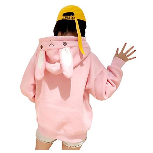 CRB Fashion Cosplay Anime Bunny Emo Girls Cat Bear Ears Emo Bear Top Shirt Pullover Sweater Hoodie (Style #1)