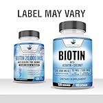 Biotin 20,000mcg with Keratin, Coconut Powder and Zinc, Hair Growth Supplements, Biotin Supplements, Healthy Hair Skin & Nails for Adults,120 Veggie Capsules, 120 Day Supply - Image 2