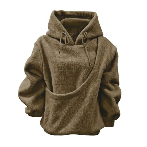 LBECLEY Hoodie with Dog Pouch Oversized Pet Hoodies Carrier Large Pocket Hooded Sweatshirt for Puppy Kitten Dogs Holder (M) Army Green
