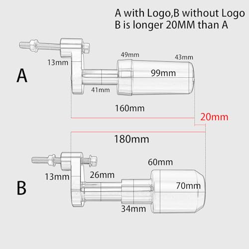 WOOGA Motorcycle Exhaust Pipe Protection Anti Falling Bar Frame Sliders Anti-collision Fairing Guard fit for Ho&n&da Rebel CMX250 300 500 REBEL250/300/500 Accessories (A with LOGO)