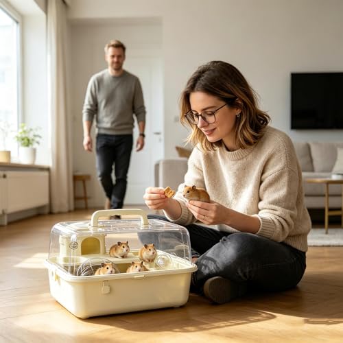 Maison hamster avec roue de course et habitat de 30 cm pour rongeurs - 3