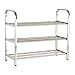 Schuhe Regal 3-poziomowy regał na buty ze stali nierdzewnej, wolnostojący mebel do przedpokoju, na 6 par butów, 60 x 23 x 54 cm