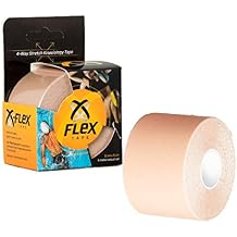 XFlex K Tape Waterproof Uncut Roll Physio Tape 4 Way Stretch Kinesiology Tape Pro 2 inch x 16 ft Beige