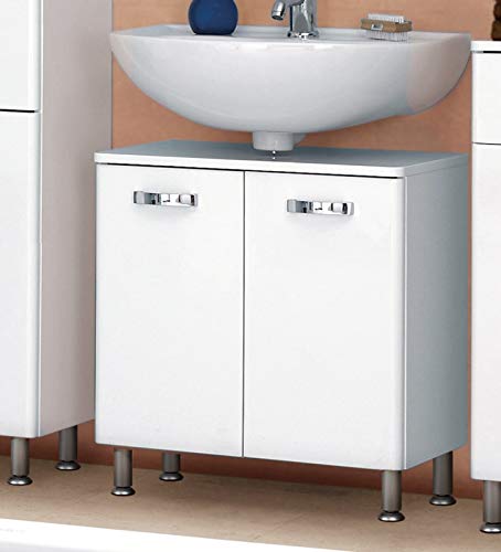 Pelipal Under Sink Cabinet, Wood Effect, High-Gloss White, 33 x 60 x 53 cm Pelipal Under Sink Cabinet, Wood Effect, High-Gloss White, 33 x 60 x 53 cm