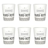 Coloris : Blanc Paris Prix Lot de 6 Tasses à Café Grand Hôtel 7cl Blanc