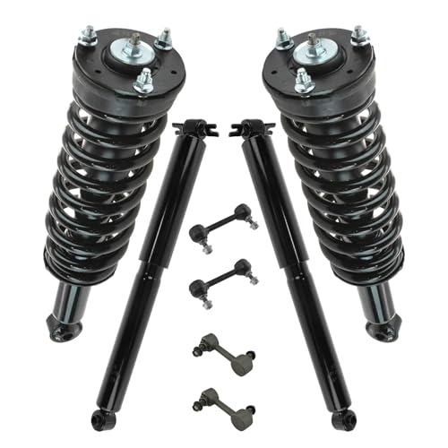 Image of TRQ Front and Rear Suspension Kit Complete Strut & Coil Spring Assembly Shock Absorber Sway Bar Stabilizer Link Compatible with 2004-2012 Chevrolet Colorado GMC Canyon